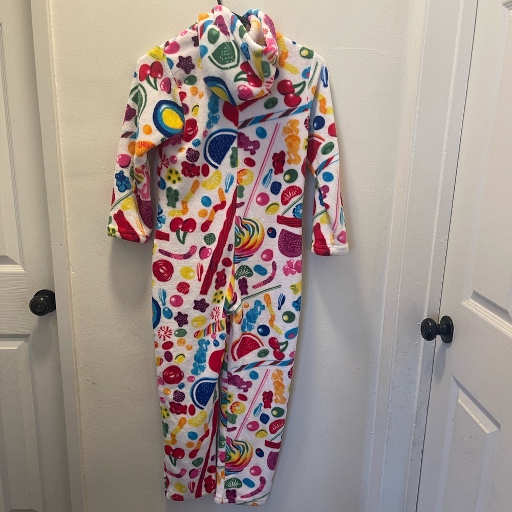Kids Dylans Candy Bar One Piece Fuzzy Pajamas - Picture 2 of 11